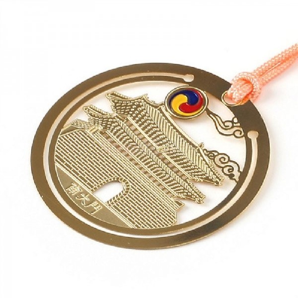 금장 책갈피 大-남대문 - 고급스러운 금장과 매듭으로 제작