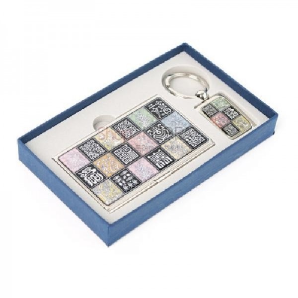 명함집2종-채색문양 - 사군자와 전서, 그리고 자개의 조화