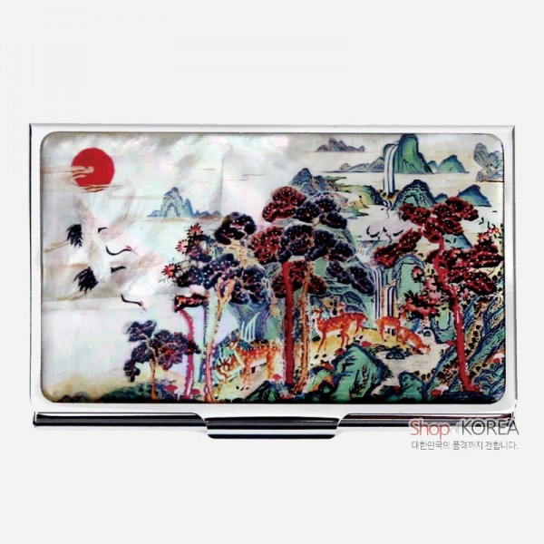 명함집-십장생민화 2종세트 - 명함케이스와 열쇠고리가 한 세트