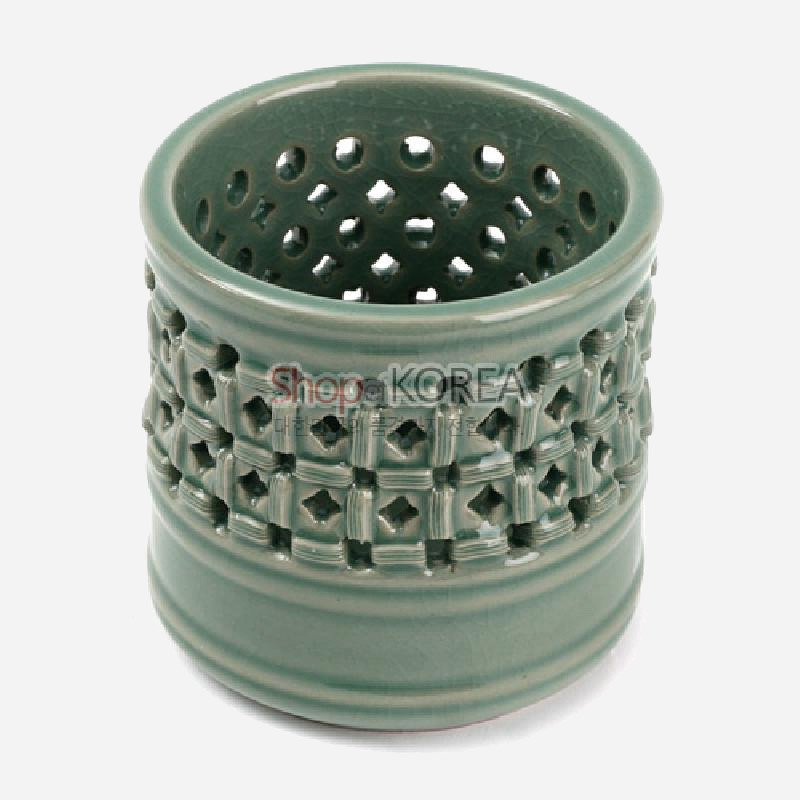 청자투각연필꽂이