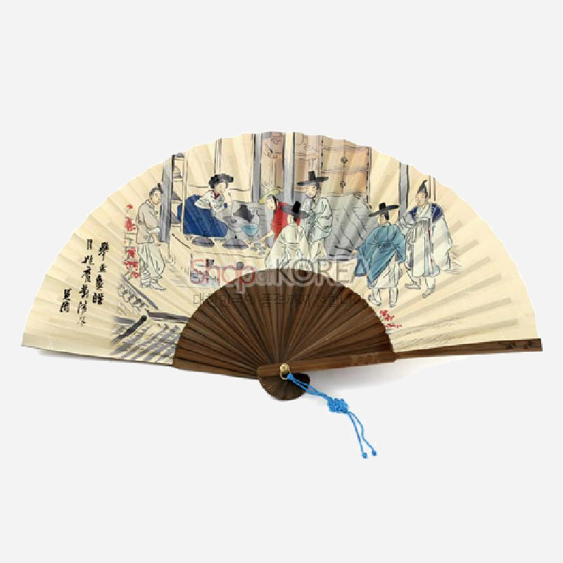 오죽선-신윤복 주사거배 - 고급한지 위에 풍속화를 담은 오죽선