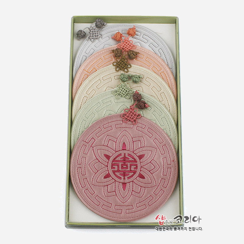 [소산당]누비컵받침연꽃-원형5종