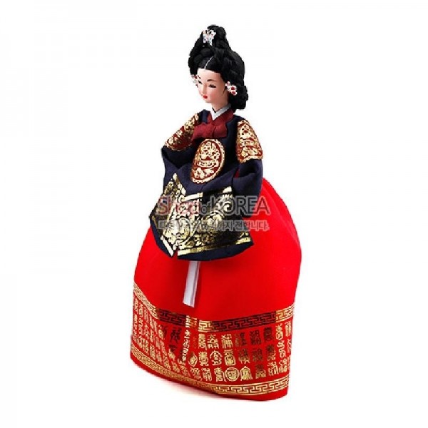 한복인형-중전[적색치마] - 한국의 전통의복을 재현한 한복인형