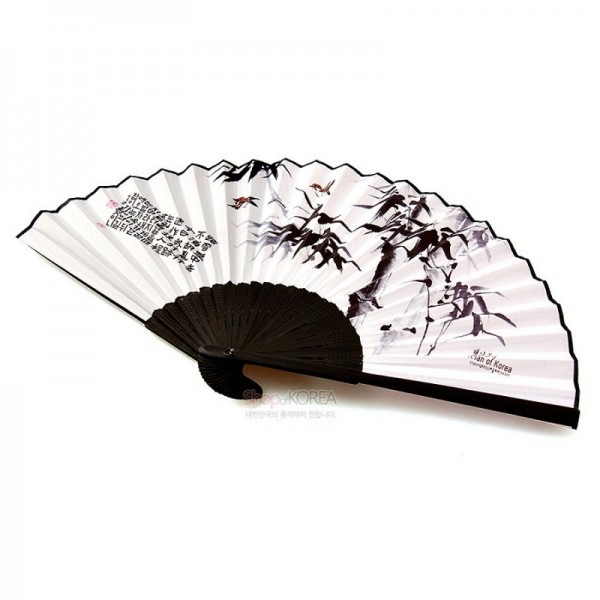 작은오죽선[검정대]-대나무 - 수려한 무늬와 그림이 예쁜 부채