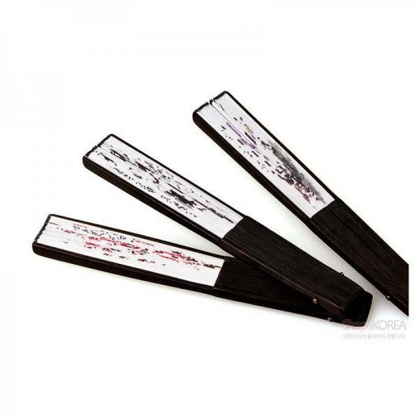 작은오죽선[검정대]-대나무 - 수려한 무늬와 그림이 예쁜 부채