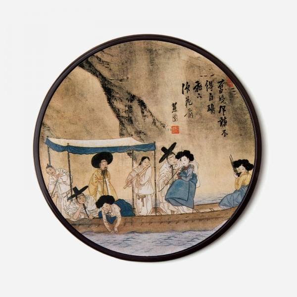전통컵받침-신윤복 - 신윤복 대표 작품이 담겨 있는 컵받침