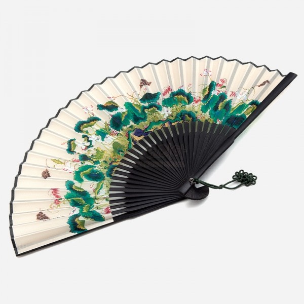 전통민화부채-연화도 - 한국의 민화가 담긴 부채