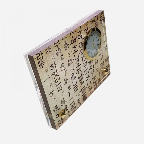 탁상용시계-한지 훈민정음 - 천연자개와 고급스러운 디자인