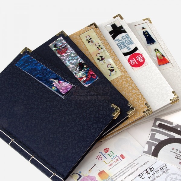 자개비단 오침노트-신윤복 칼춤 - 자개비단으로 만들어진 전통 수공예 오침노트