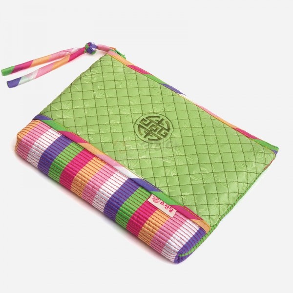 [소산당]누비수 색동파우치-[연두색] - 대한민국 누비 제품의 대표작입니다.