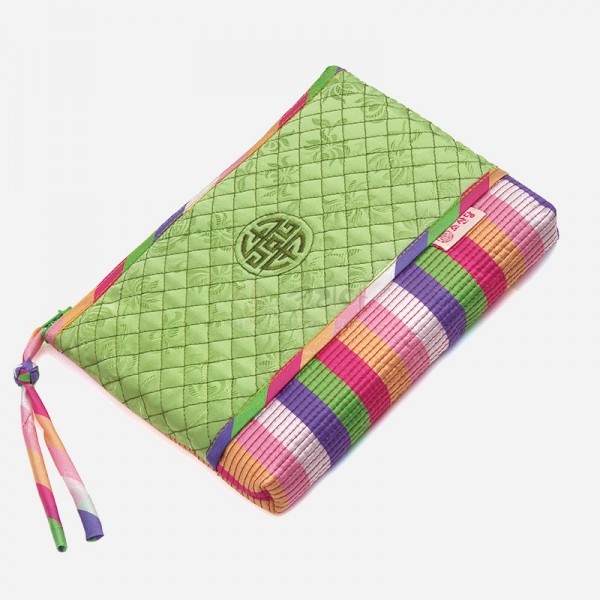 [소산당]누비수 색동파우치-[연두색] - 대한민국 누비 제품의 대표작입니다.
