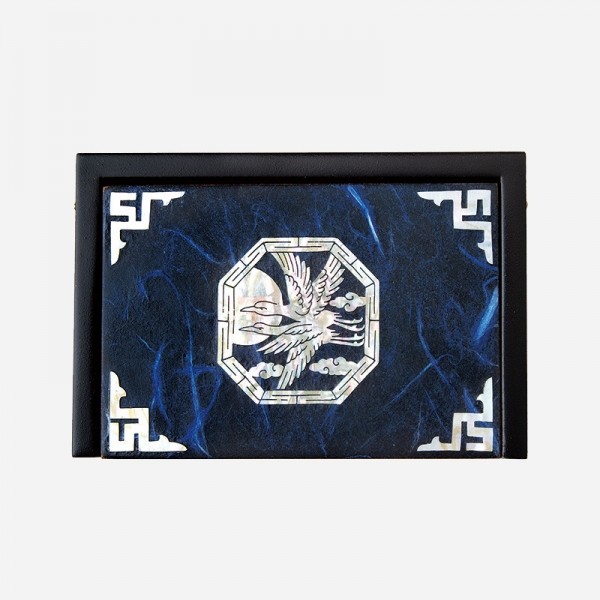 나전칠기 한지명함함-청학 - 고급스러운 한지와 자개의 조화