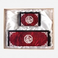 한지자동함세트-적매화(필함,명함함)