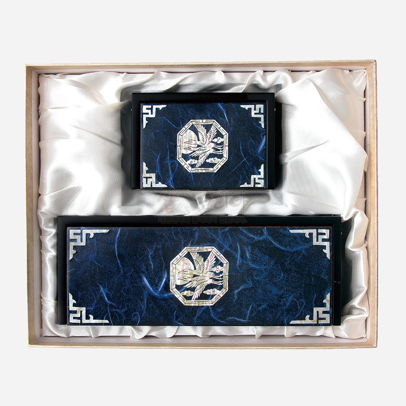 한지자동함세트-청학(필함,명함함)