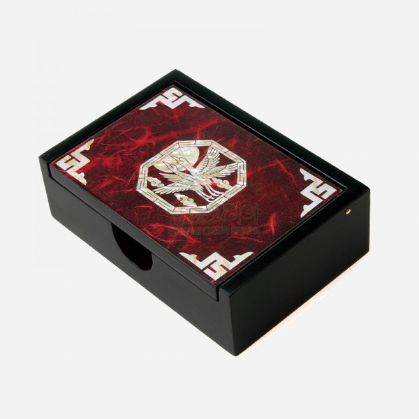 한지자동함세트-적학(필함,명함함) - 고급스러운 한지와 자개의 조화