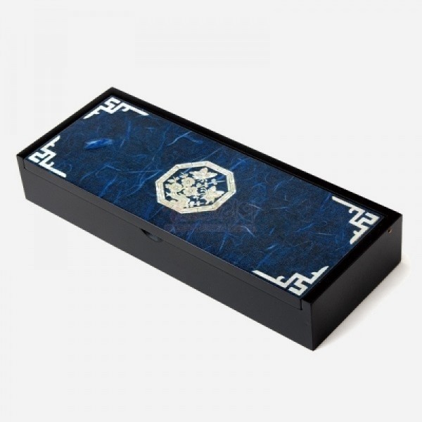 한지자동함세트-청매화(필함,명함함,명함케이스) - 고급스러운 한지와 자개의 조화