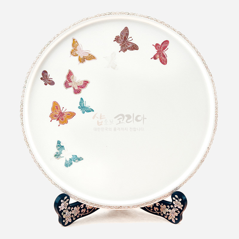 천년시 나전칠기 쟁반-호접문