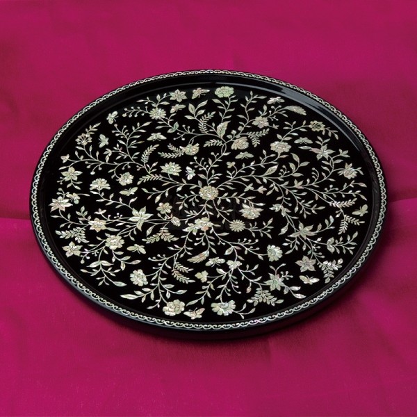 천년시 나전칠기 쟁반-나전넝쿨 - 고급스러운 무늬의 나전칠기 쟁반