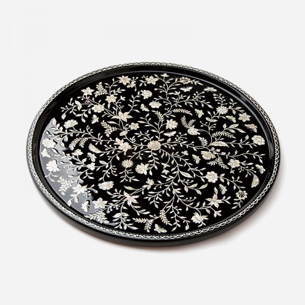 천년시 나전칠기 쟁반-나전넝쿨 - 고급스러운 무늬의 나전칠기 쟁반