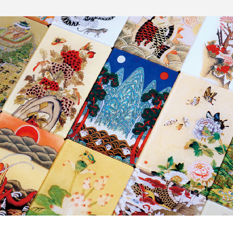 민화 아크릴 자석 - 한국의 민화가 그려진 메모자석