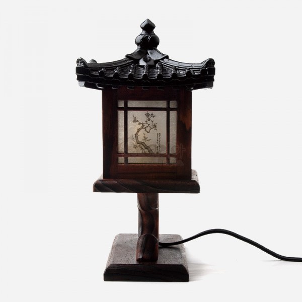 작은좌등-사군자누각 - 사각기와의 멋스러움과  나무로 섬세하게 깍아 만든 수작업 좌등