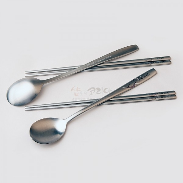 한국미 수저 2p세트-소나무 설경 - 