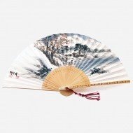 소단 홍현희 작 전통 접부채 - 겨울(합죽선)