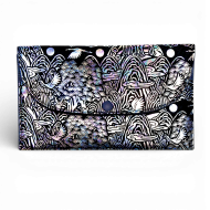 나전칠기 은빛 장생도 장지갑