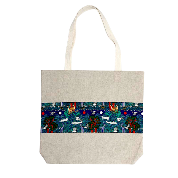 린넨 장생도 에코백