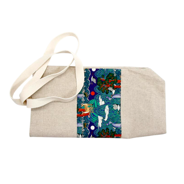 린넨 장생도 에코백 - 십장생의 복된 의미를 가볍고 넉넉하게 담아낸, 매일 쓰고 싶은 전통 보조가방