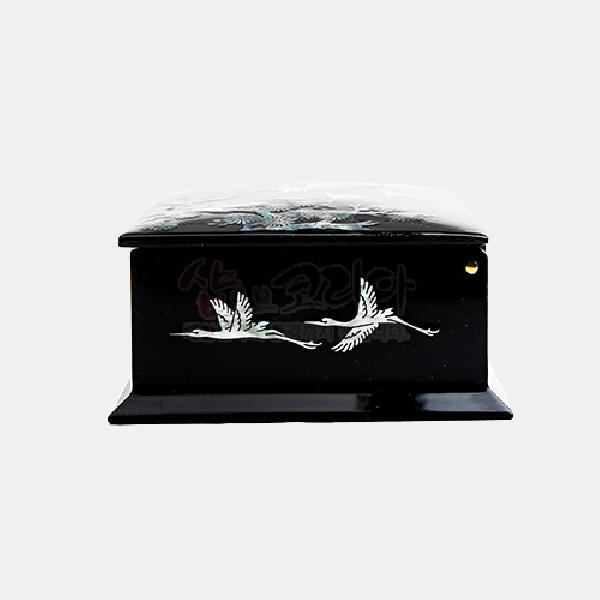 흑전 나전칠기 명함함 - 학 - 자개로 장식된 고급 명함함