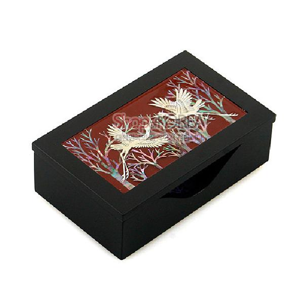 자수무광명함함-쌍학 - 은은한 멋과 입체감 있는 무광명함함