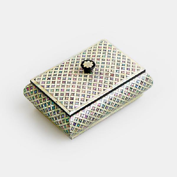 자개꼭지명함함-전통무늬 - 전통 패턴무늬의 나전칠기 명함함