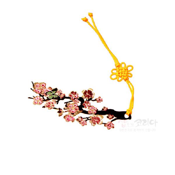 금장책갈피- 매화나무 - 아름다운 색채의 책갈피